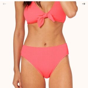 The Swim Ruched High Waist Bikini
Bottom: Electric Pink
